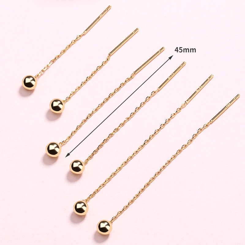 925 Sterling Silver Small Round Bead Studs Earrings