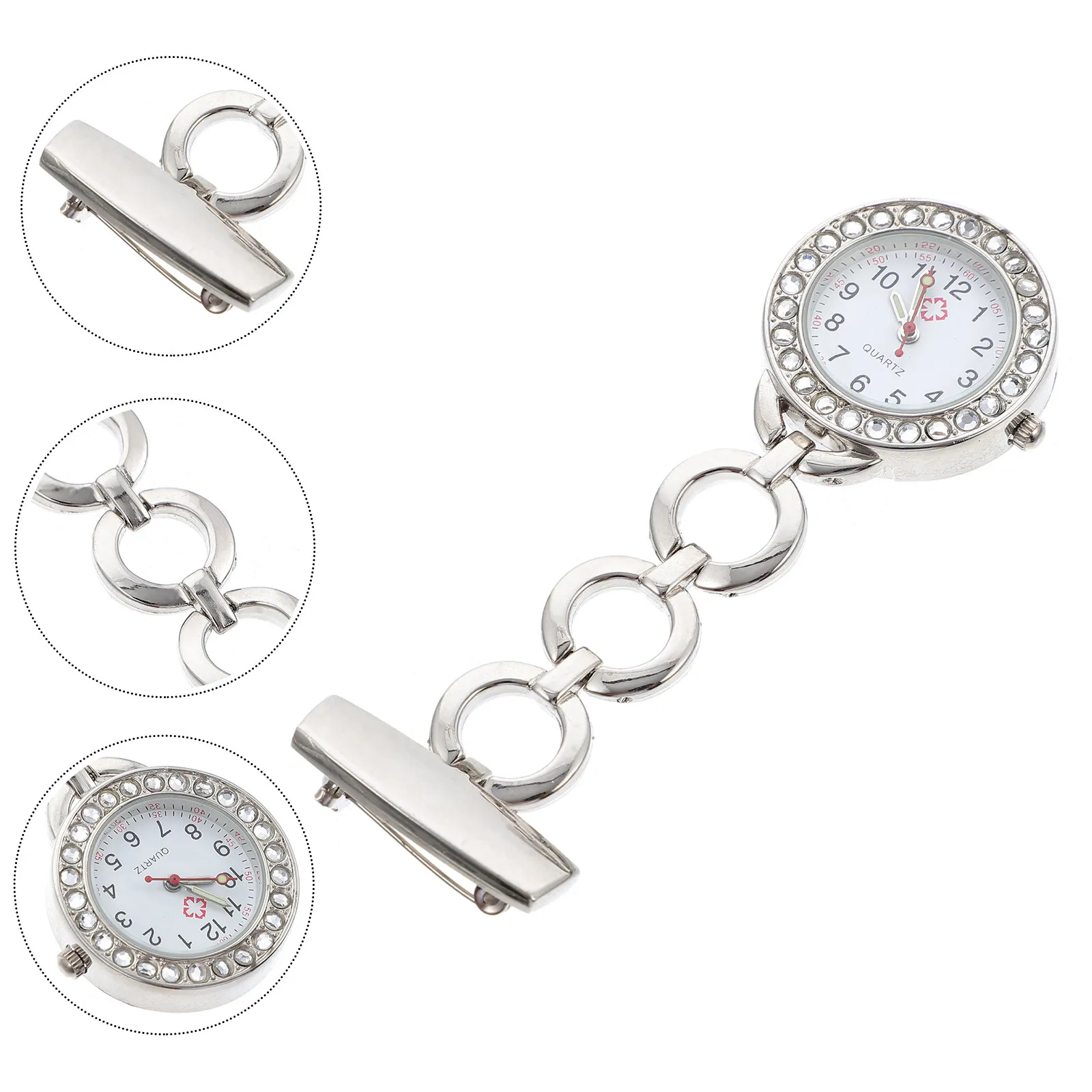 

Портативные часы для медсестер из нержавеющей стали, наручные часы для медперсонала, аксессуар для женской униформы, подарок на день рождения, карманные часы