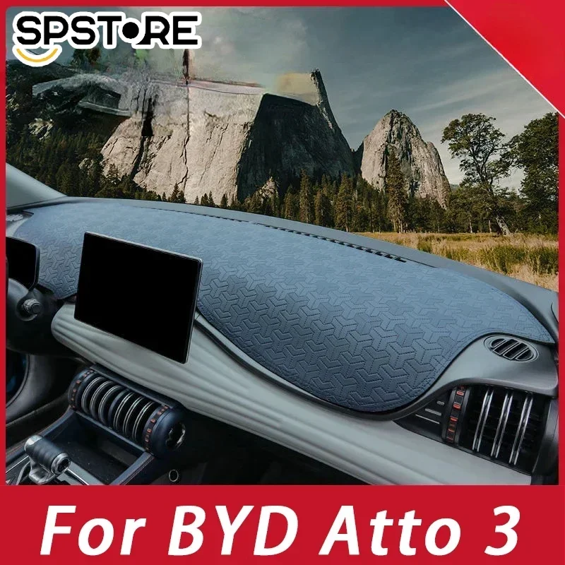 Car Dashboard Cover Mat For BYD Atto 3 Yuan Plus 2022 2023 Right Hand Drive Dashmat Pad Dash Mat Covers Dashboard Accessories