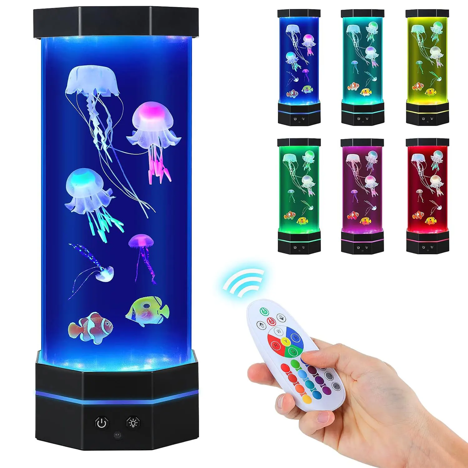 Jellyfish Lamp with Remote Control, 15 