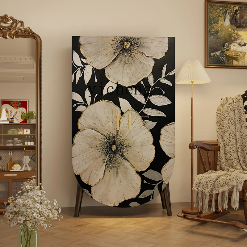 GZ-8   Light luxury simple wardrobe household wall solid wood locker cloakroom multi-functional vertical cabinet