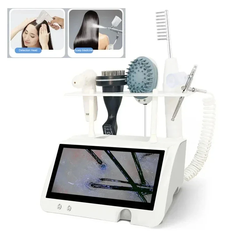 Updated Professional Hair Scalp Care Machine Nanometer Spray Hair Therapy Machines Anti-hair Loss Scalp Massager for Hair Salon