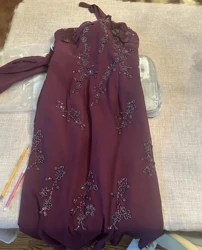Grape Purple Prom Dresses Floor Length Formal Luxury Evening Dresses Party Dresses Beads Pearls Halter Saudi Arabia Customized
