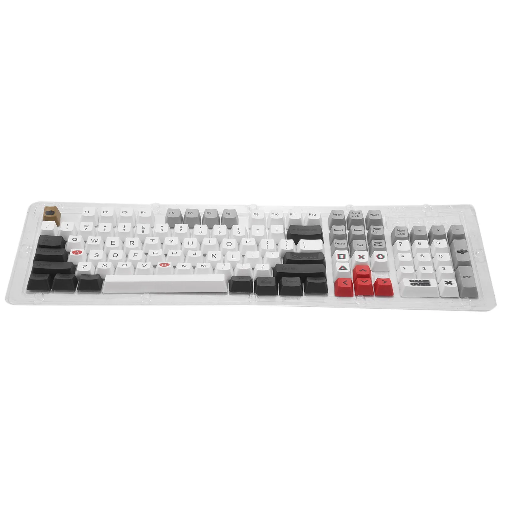 108-Key PBT Keycap Five-Sided Thermal Sublimation Process Keyboard Keycap Compatible with for 87/104 Keyboard-B