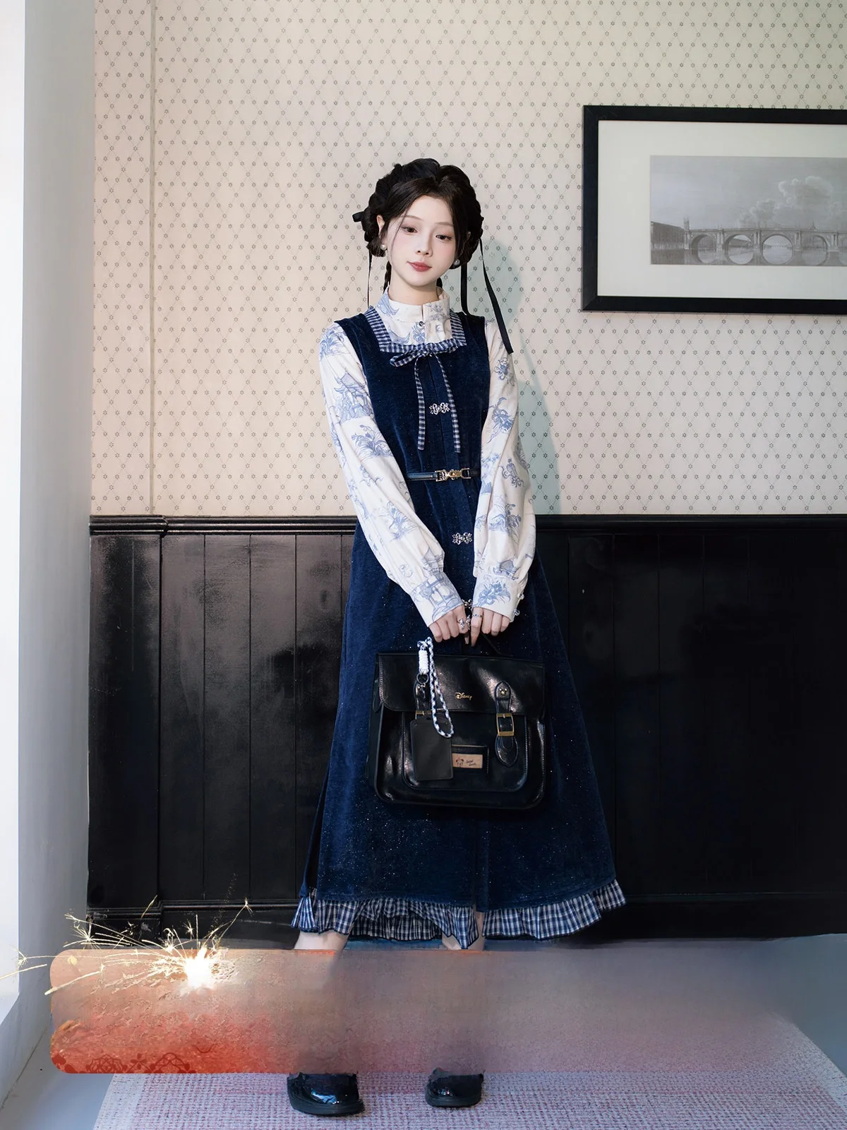 

Длинное платье-ханьфу Ele ort irt Qingliang Bi Fem Hanfu для повседневной носки осенью и зимой, бренд Luoxi Dongxiang, для молодых женщин