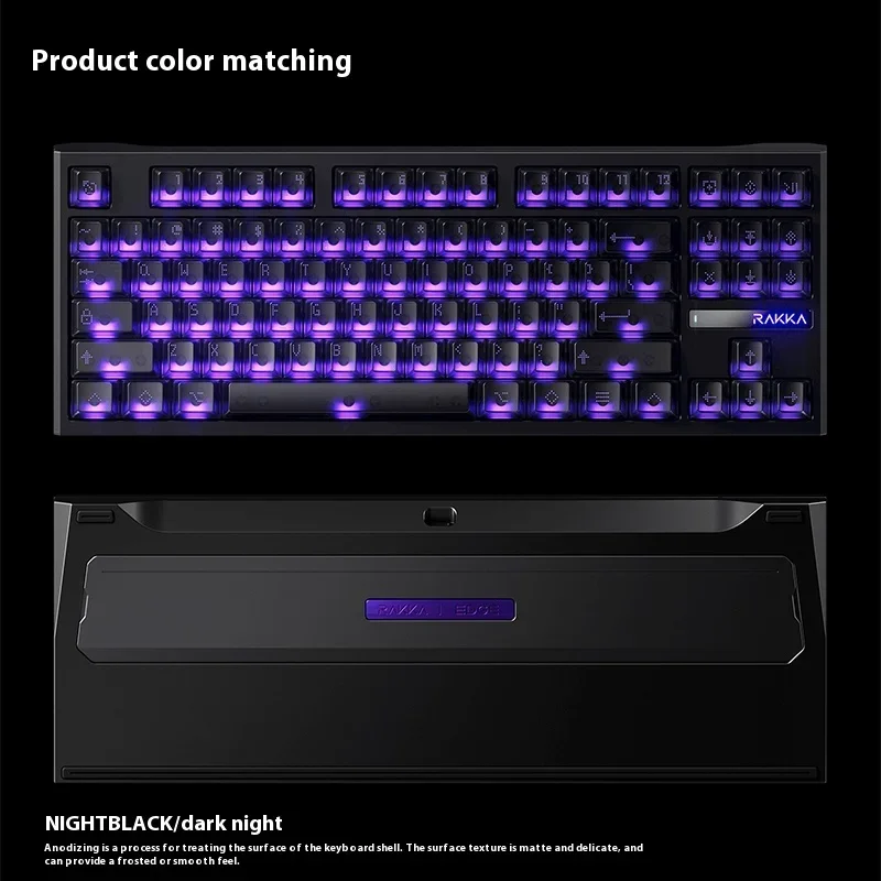 RAKKA EDGE80 HE Магнитная механическая клавиатура из алюминиевого сплава с эффектом Холла 0 005 мм 8 кГц RGB-подсветка игровая индивидуальный Фото №4