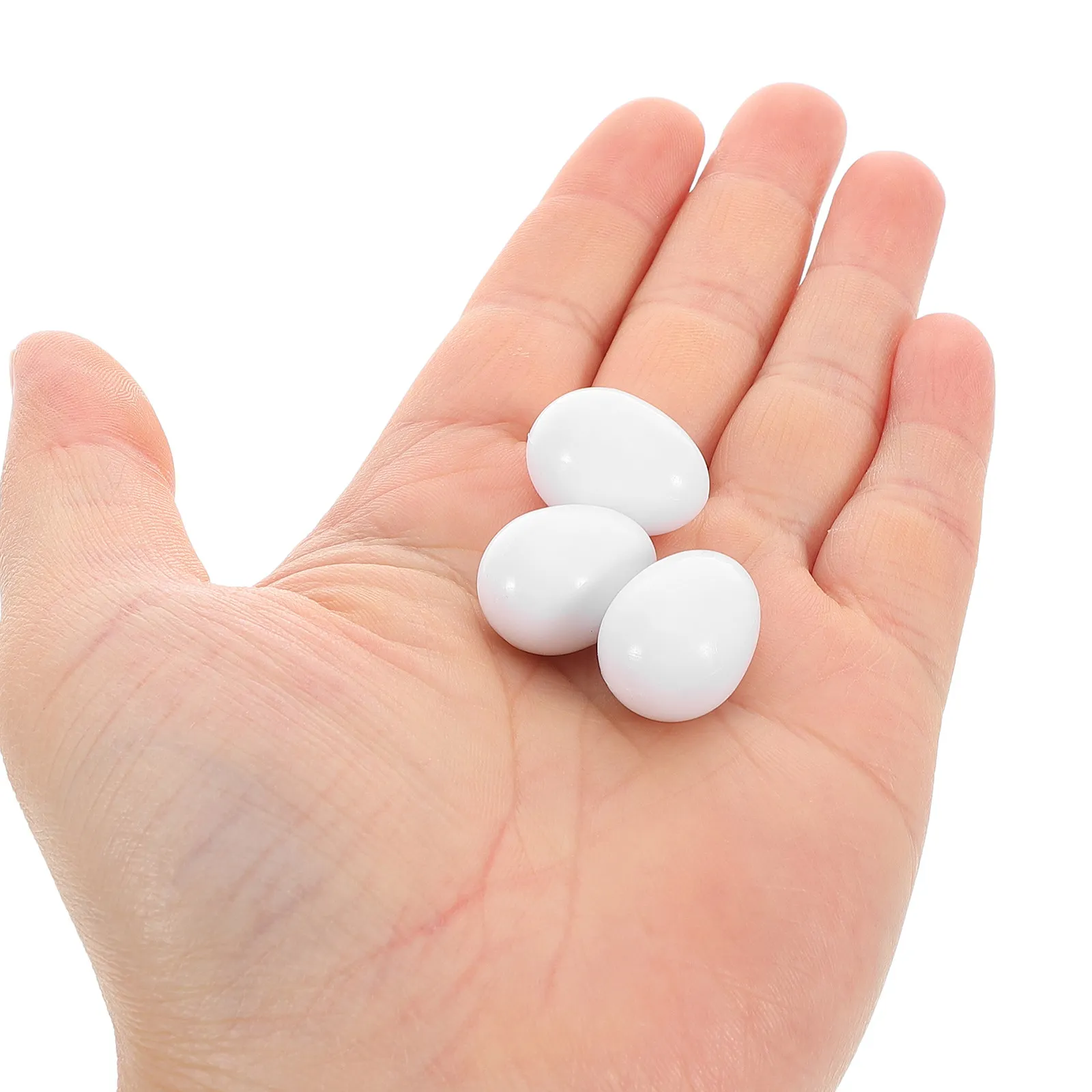 24Pcs Plastic Fake Bird Eggs Realistic Nesting Decoys Training Breeding Supplies Practice Eggs Parrots Aviaries 2.1cm