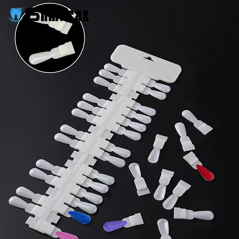 36pcs Natural/Clear Color Card Removable Nail Art Display False Nail Tips Rack Teardrop Design Manicure Gel Polish Practice Tool