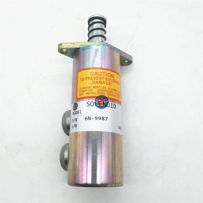 

Stop solenoid 6N-9987 24v Caterpillar excavator accessories 3208 3412C 3508C 3406C shutdown solenoid valve