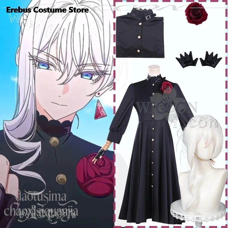 クリスマスアニメ-最後のお願いはひとつお願いします？-コスプレ-スカーレット・エル・ヴァンディミオン-コスチューム-ブラック-ゴス風変装-セクシーコスチューム