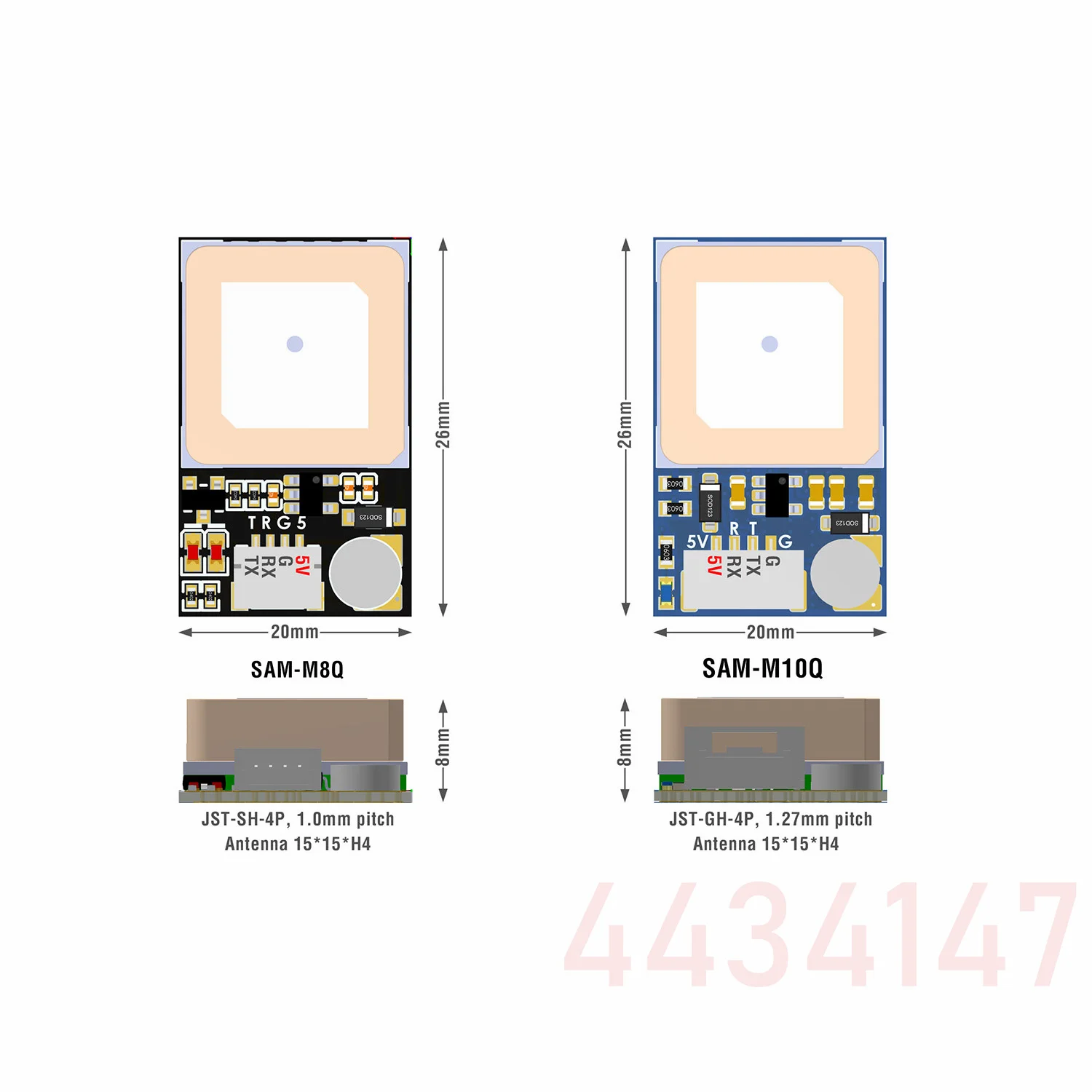 Original Matek Systems GNSS SAM-M10Q  SAM-M10Q GPS 4~9V Patch antenna 15*15*4mm For FPV Racing Drone Long Range