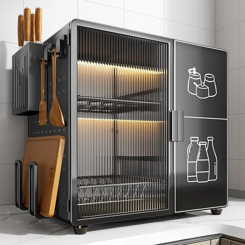 

Kitchen Shelves Household Multi layer Cupboards Multifunctional Seasonings Drain Storage Shelves