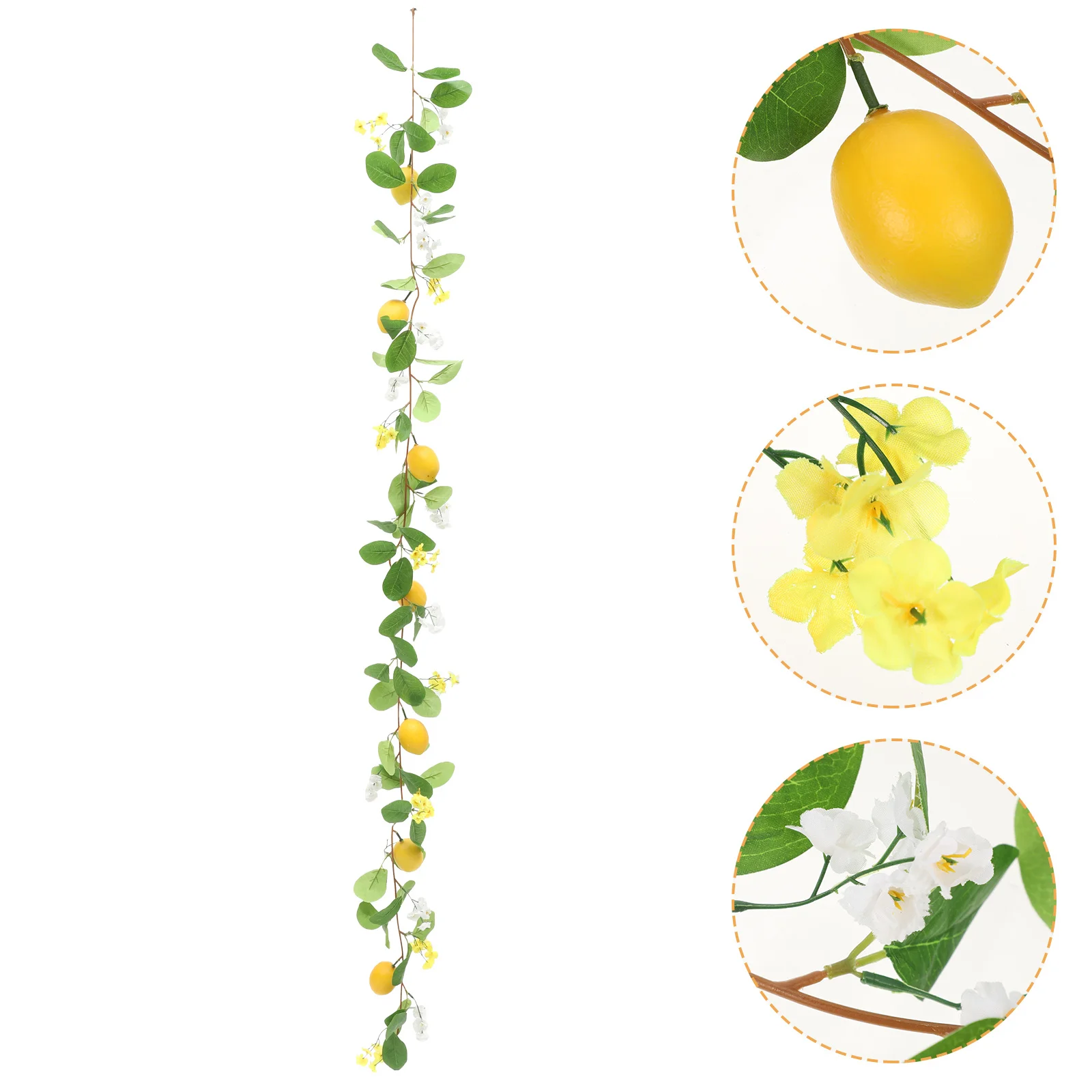 

Artificial Lemon Garland Simulation Rattan Decor For Home Door Hanging, Fake Lemon Stem Party Decorative Supplies, Photo