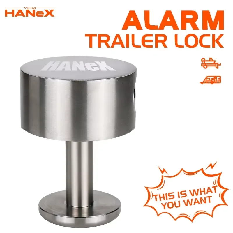 HANEX Robust 304 Stainless Steel Proof Trailer Coupler Outdoor Anti-Theft Security