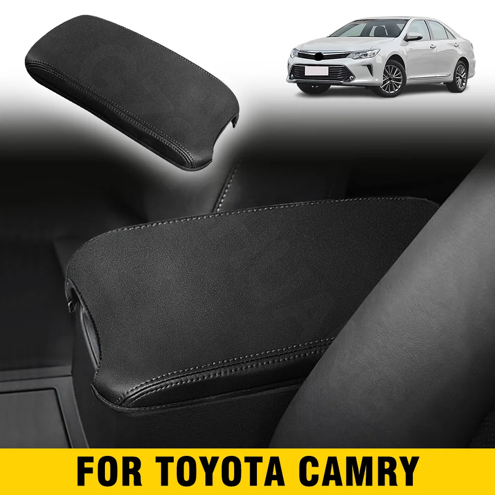 

Car Armrest Box Cover Leather Central Control Protector For Toyota Camry 2017 2016 2015 2014 2013 2012 Car Interior Accessories