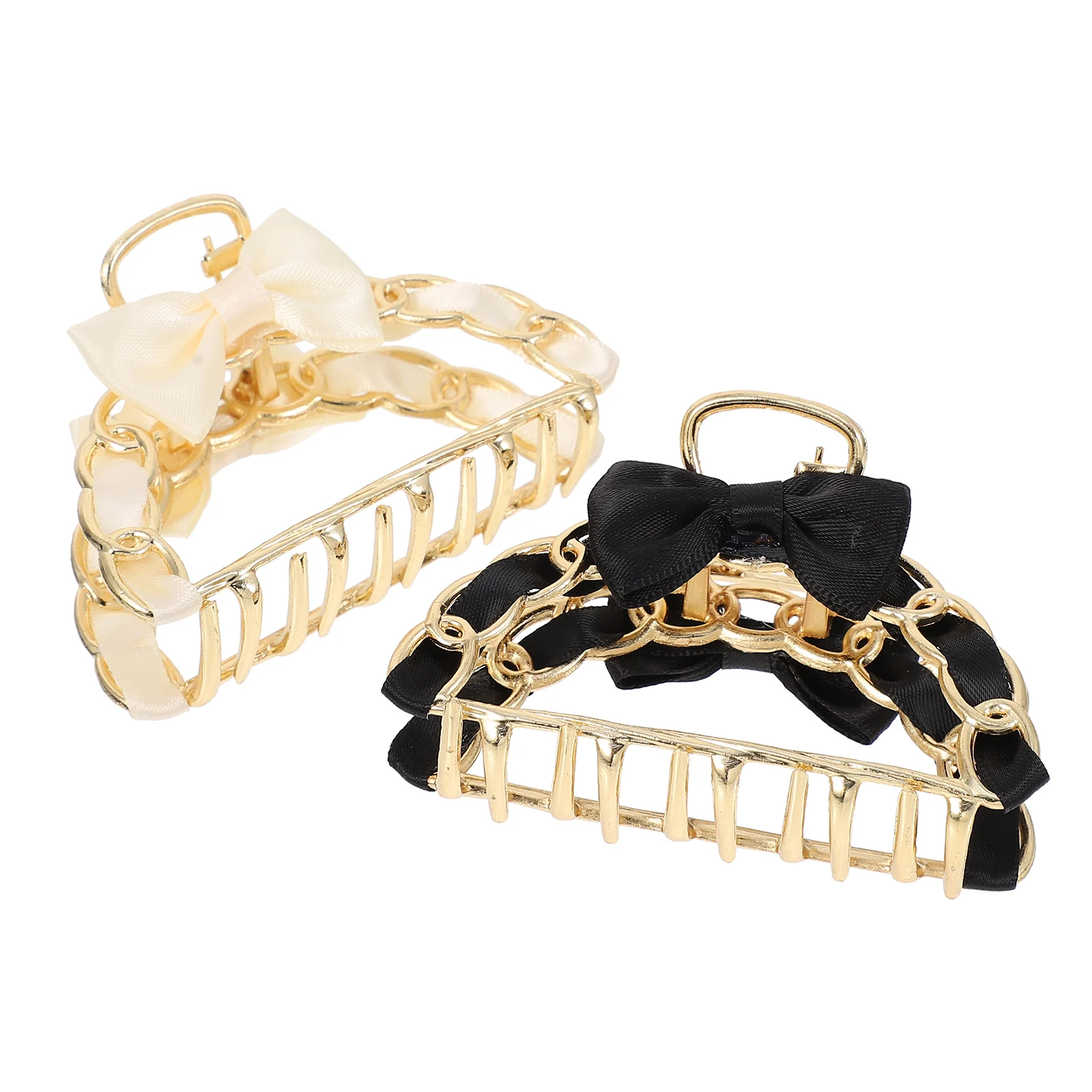 

2pcs Hair Clips for Girls Women Metal Small Bow Hairpin Headgear Barrette Everyday Shower Hairstyles Hair Accessories