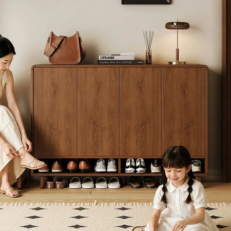 Nordic Luxury Shoe Cabinet Entrance Hall Storage Slippers Vertical Designer Shoe Shelf Show Wooden Archivadores Home Furniture
