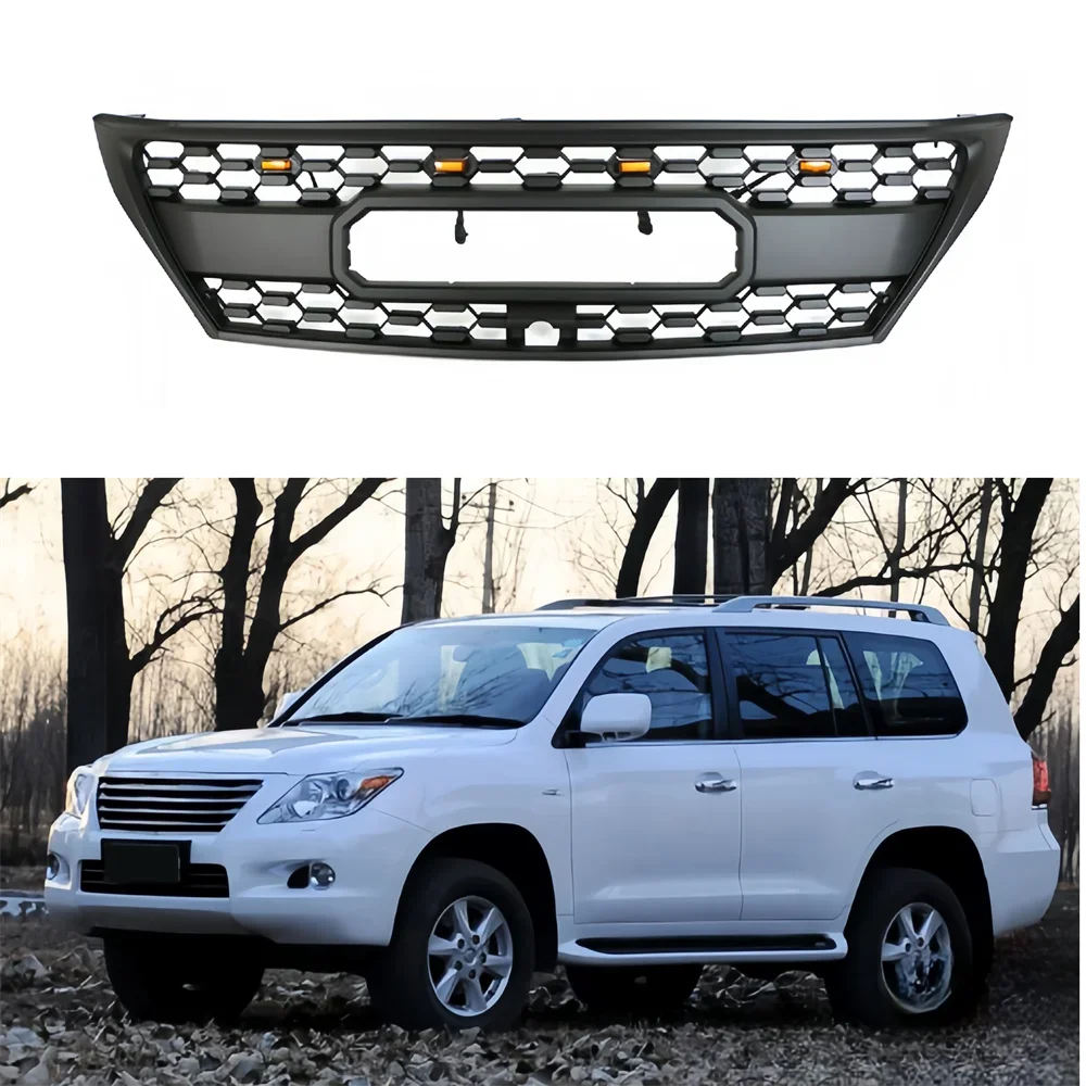 

Передние гоночные грили Pop Auto, подходят для Lexus LX570 2008, 2009, 2010, 2011, 2012, решетка из АБС-пластика, автоаксессуары