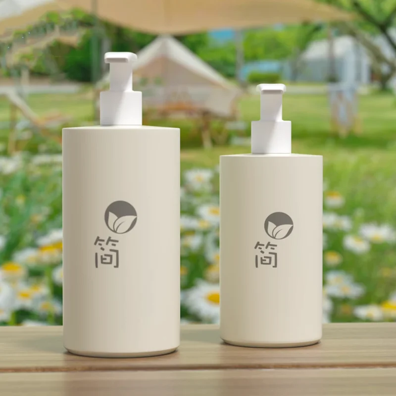 10/20PCS 300/450ml Plastic Lotion Pump Bottle Matt green Shampoo Shower Gel Dispenser Body Lotion Bottle With Pump