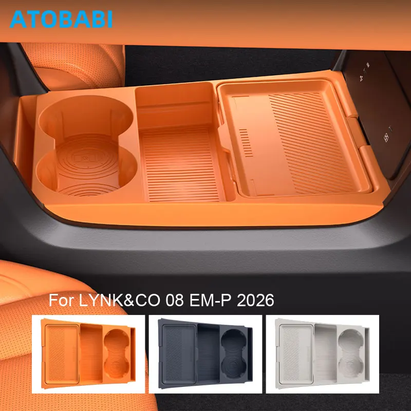 Car Storage Box For LYNK&CO 08 EM-P 2026 LYNKCO LYNK CO Auto Central Control Armrest Box Under Layer Silicone Organize Supplies