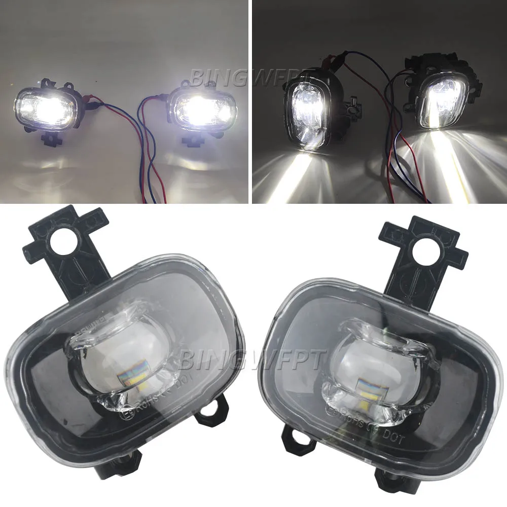 2x Auto Led Lens Headlights New LED Daytime Fog Lamp Light For Nissan NAVARA 2021 Nueva D23 facelift Pro4X NP300 Car Accessories