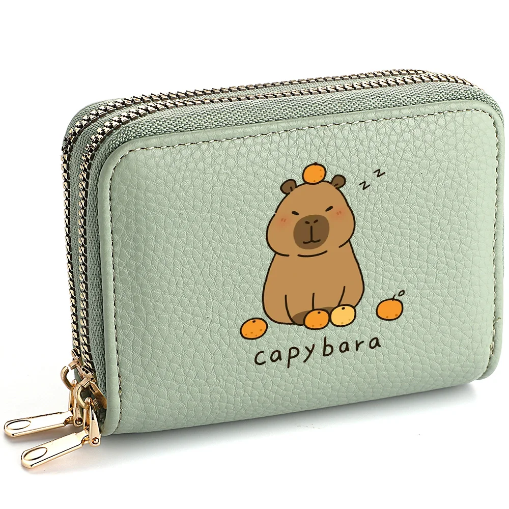 Capibala-Geldbörse, Cartoon, kurze Geldbörse, niedliche Dame, Kartenhalter, Geburtstagsgeschenk für Damen – Detail 4