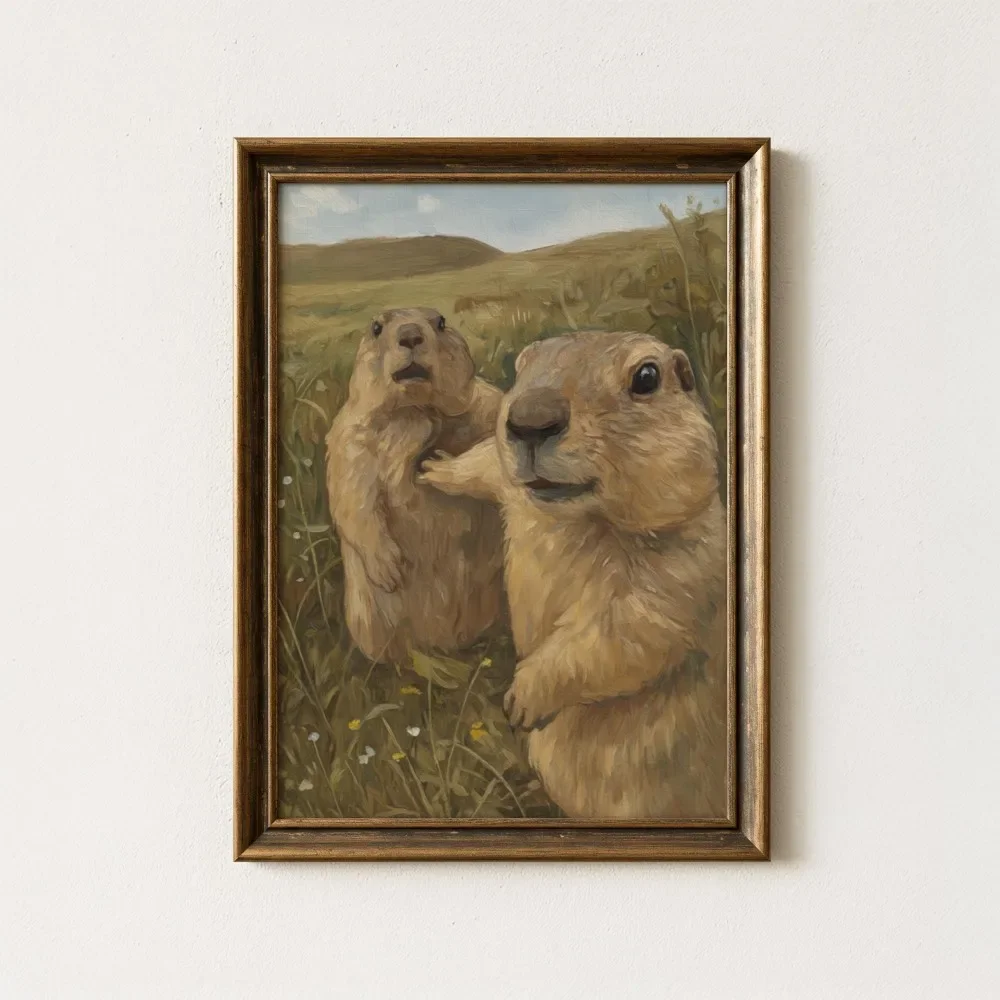 Let Him Cook Meme Art Print, Funny Marmot Poster, Viral Internet Wall Art, Quirky Animal Print, Dank Animal Print For Meme Fans