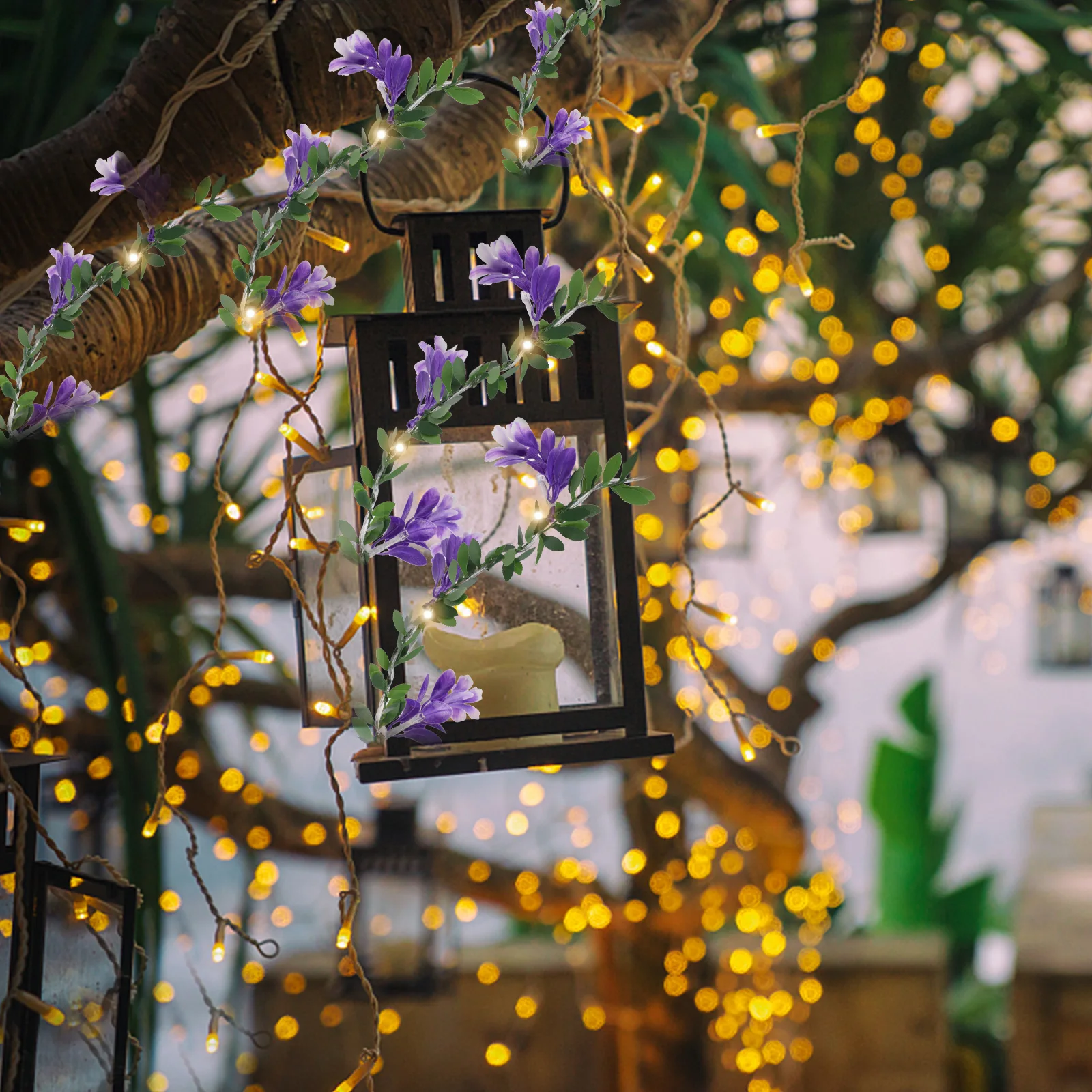 Solar Lights Flower String Decor Flower Fairy Light Party Garden Decoration Led Light Dreamy Changing Garland