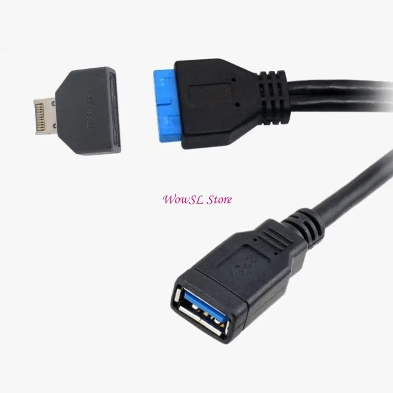 Vertical USB 19Pin 20Pin Header Converter, USB C Motherboard Adapter for TypeE A HX5E