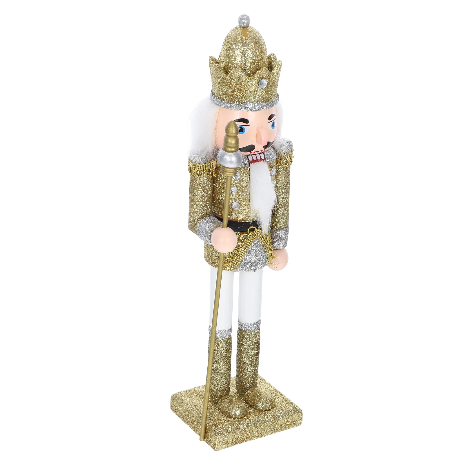 

Wooden Nutcracker Soldier Handcrafted Christmas Decor For Desktop Table Shelf Holiday Party Supply Festive Home Decoration