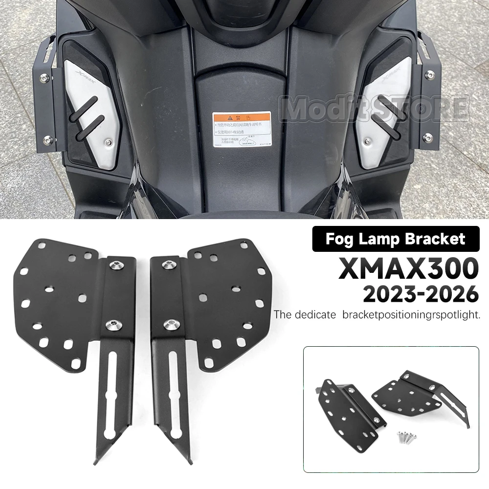 For Yamaha XMAX300 X-MAX 300 2023-2026 Footrest Spotlight Bracket Fog Light Mounting Rod Auxiliary  Light  Base  Accessories