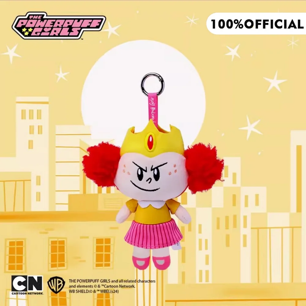 本物のパワーパフガールズプリンセスモーバックスぬいぐるみキーホルダー装飾かわいい漫画女性バッグ飾り女の子ギフト