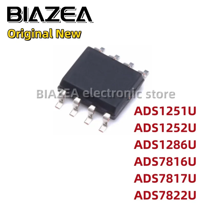 1piece ADS1251U ADS1252U ADS1286U ADS7816U ADS7817U ADS7822U SOP8 Analog-to-digital Converter Chipset