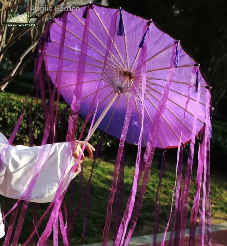 Chinesische Tanzaufführung Spitzenschirm Klassischer Hanfu Ölpapierschirm Fee Alter Sonnenschirm Paraguas Inverso El Principito