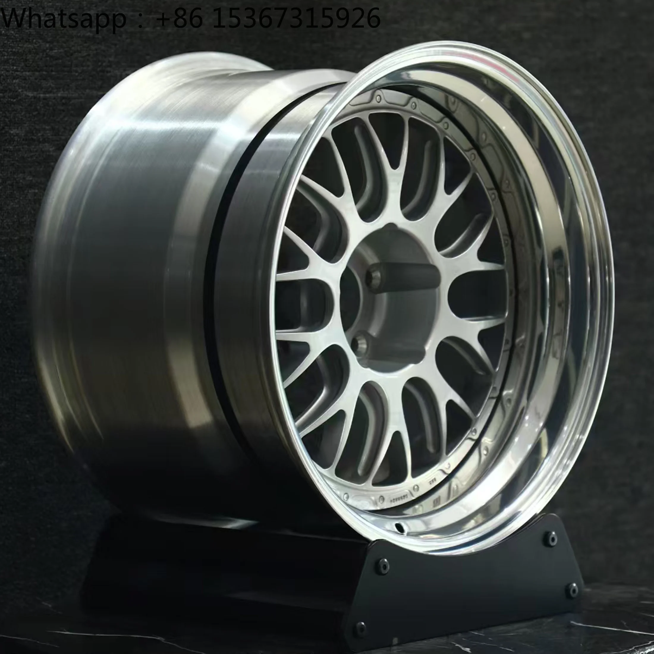 Three-piece Silver Deep Lip Forged Wheels 18-21 Inch Deep Dish Alloy Rims for  Audi Passenger Car