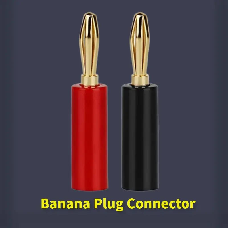 4mm złącze bananowe wtyk męski z plastikową obudową gniazdo audio głośnik terminal DIY kabel muzyczny czarny czerwony elektronika użytkowa