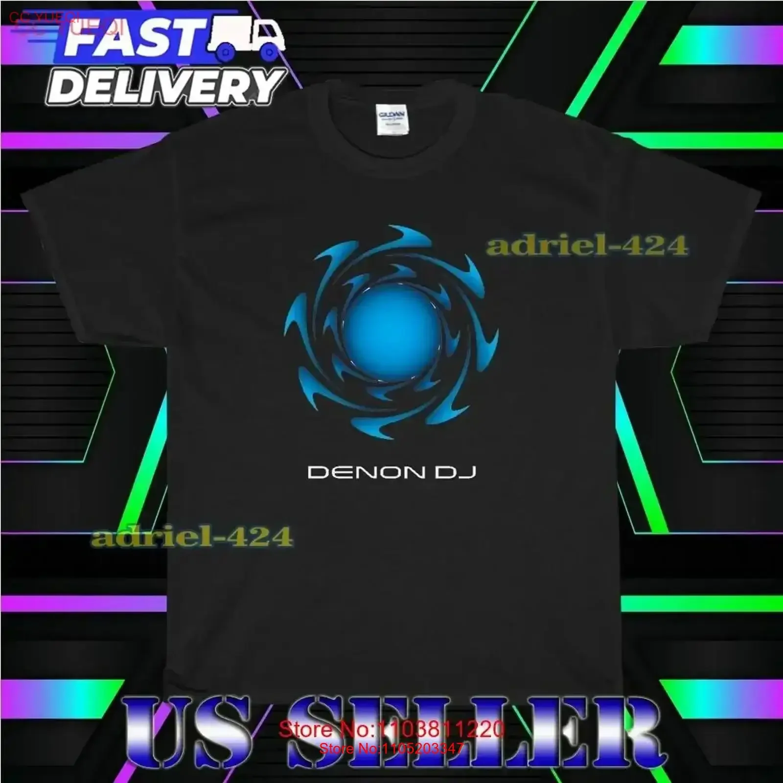 НОВАЯ рубашка DENON DJ LOGO ФУТБОЛКА ЗАБАВНАЯ АМЕРИКАНСКАЯ США РАЗМЕР S 5XL винтажная стираная модная растягивающаяся универсальная дышащая повседневная футболка
