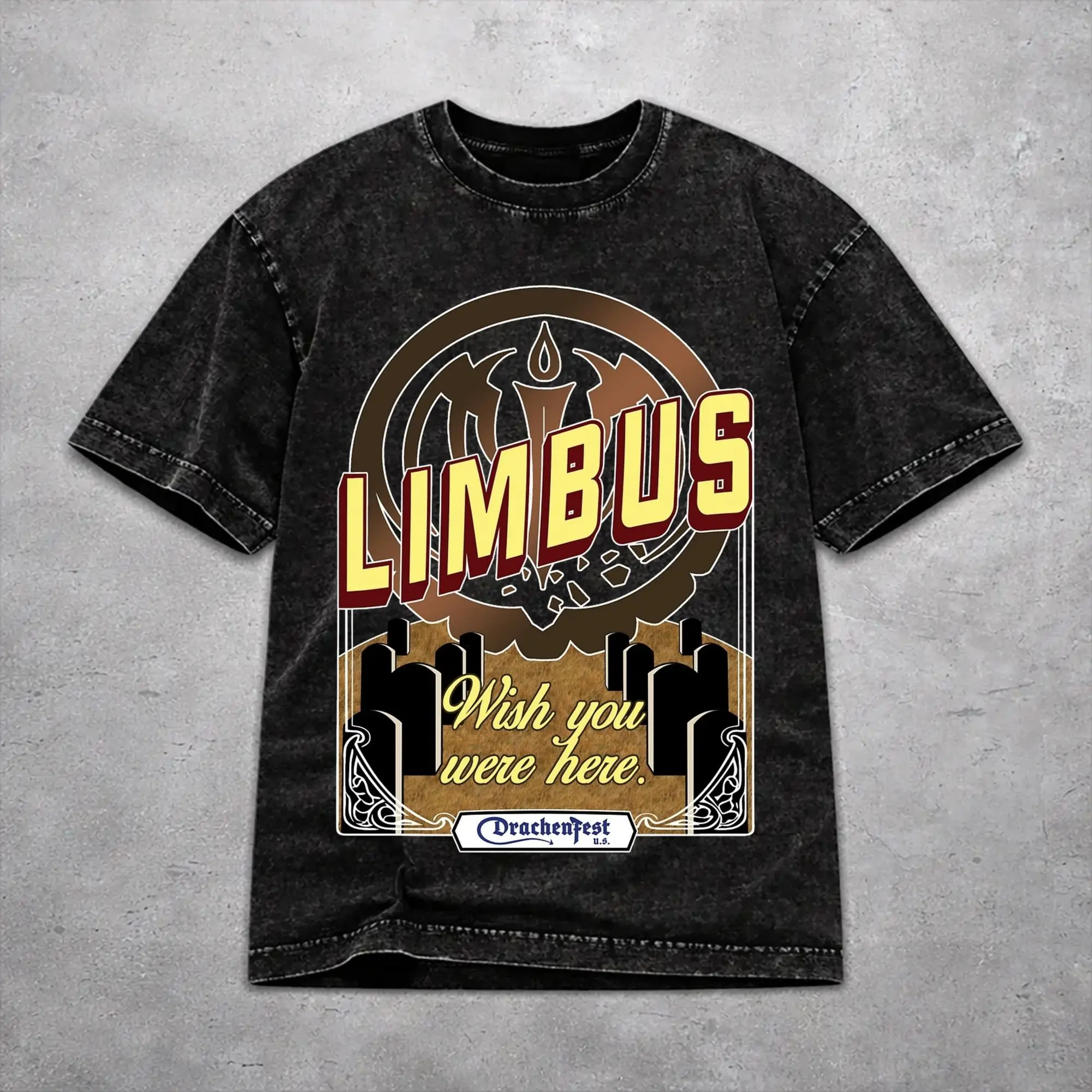Retro Women Men Limbus Company Games Tee Shirt Cotton Washed  T Shirts Outfits