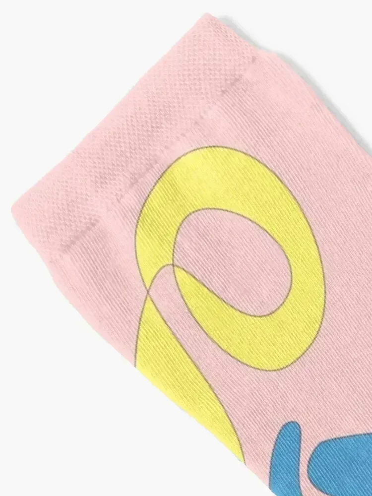Music Doodle Lovely Day pink Socks hip hop gym designer brand moving stockings Mens Socks Women's