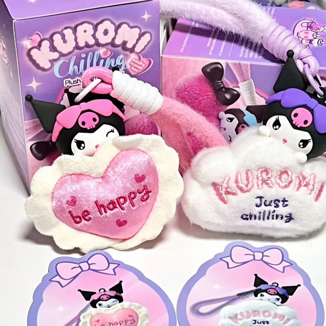 

Original Sanrio Kuromi Chilling Time Series Blind Box Aromatherapy Bag Pendant Room Decoration Kawaii Girl Heart Christmas Gifts