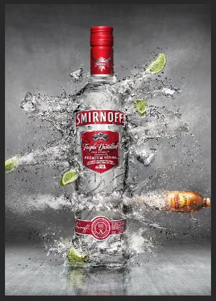 Smirnoff Vodka Bar Sign Pub Shed Garage Metal Sign Plaque Alcohol Home Decor Red