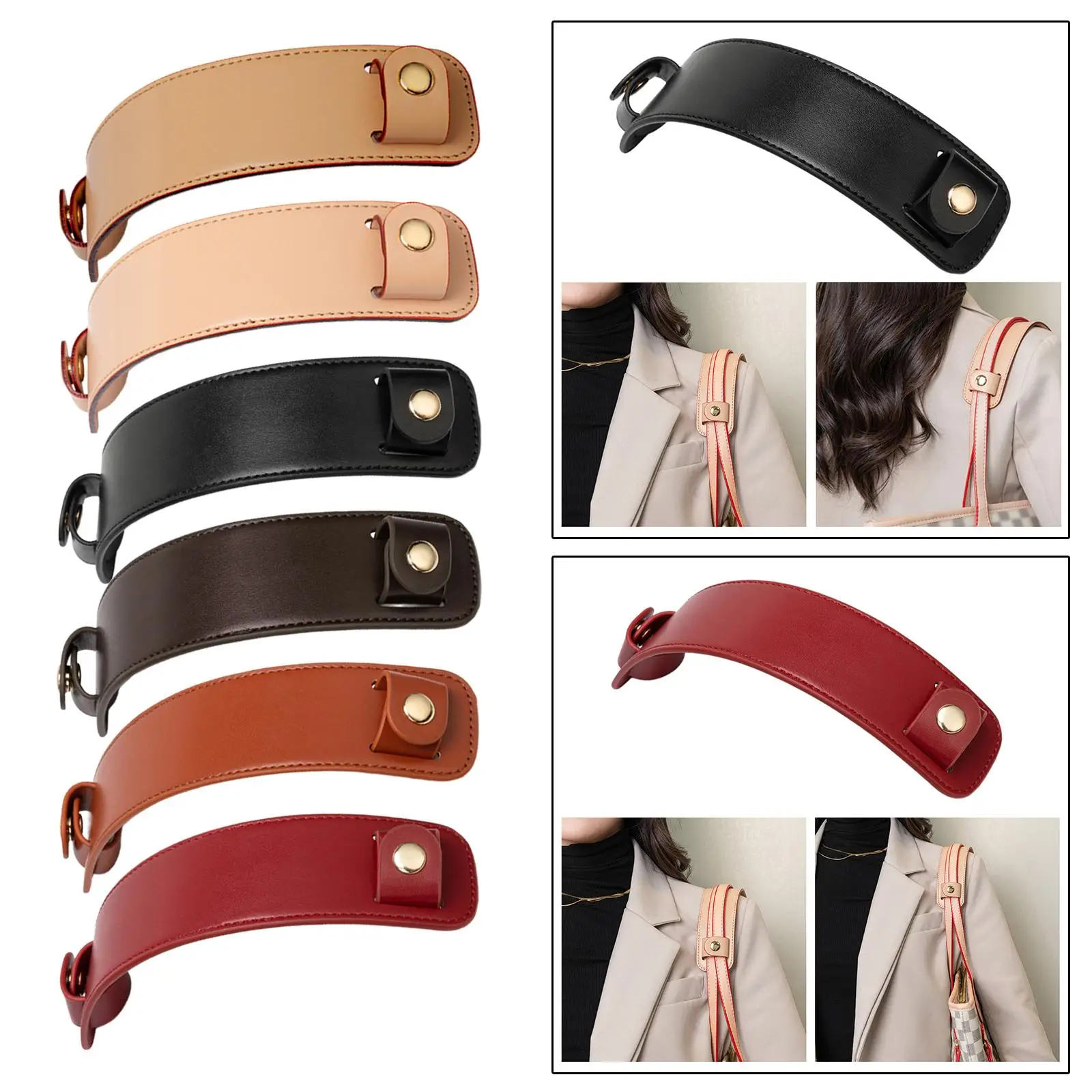 Leather Shoulder Strap Pad Handle Wrap Pad for Laptop Case Tote Satchels