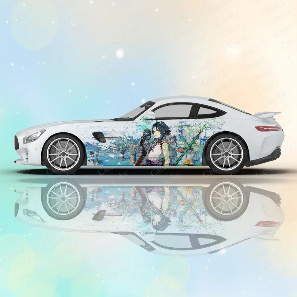 

Genshin Impact Anime Game Car Vinyl Wraps Decal Self-adhesive PVC Sticker Suitable for Trucks SUV Decoration Auto Accessories