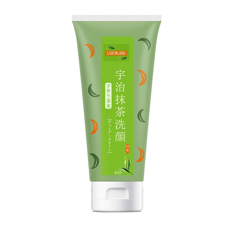 Luerling matcha limpeza facial limpador extrato de chá verde hidratante 170ml suave lava para fora músculos brilhantes