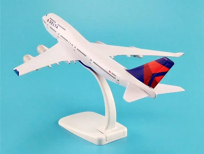 20cm Alloy Metal AIR American DELTA Airways Plane Model Boeing 747 B747 Airlines Airplane Model W Stand Aircraft Gift