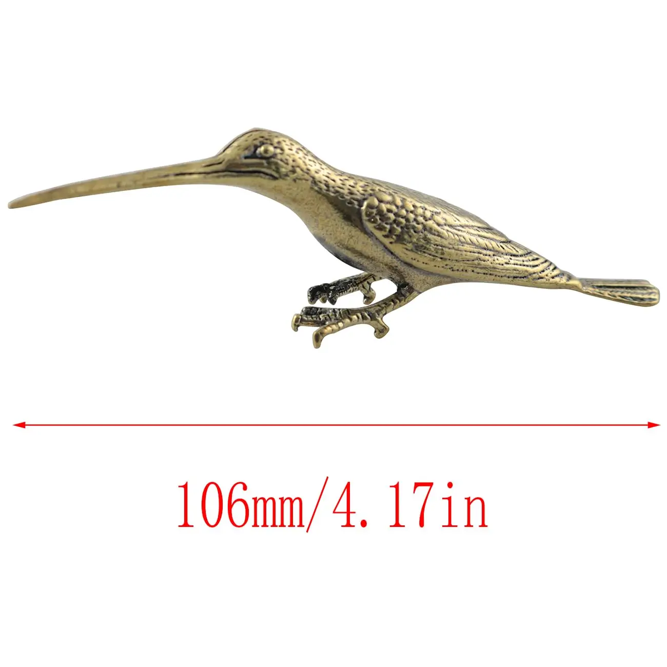 Vintage Brass Hummingbird Statue, Antique Craftsmanship Home Decor Accent, Perfect Gift for Holidays & Seasons