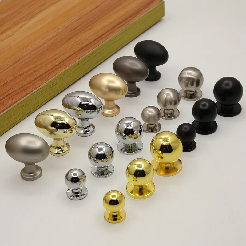2Pcs/Box Pigeon Egg Oval Single Hole Knob Round Ball Bottle Cap Handle Cabinet Wardrobe Drawer Door Pull