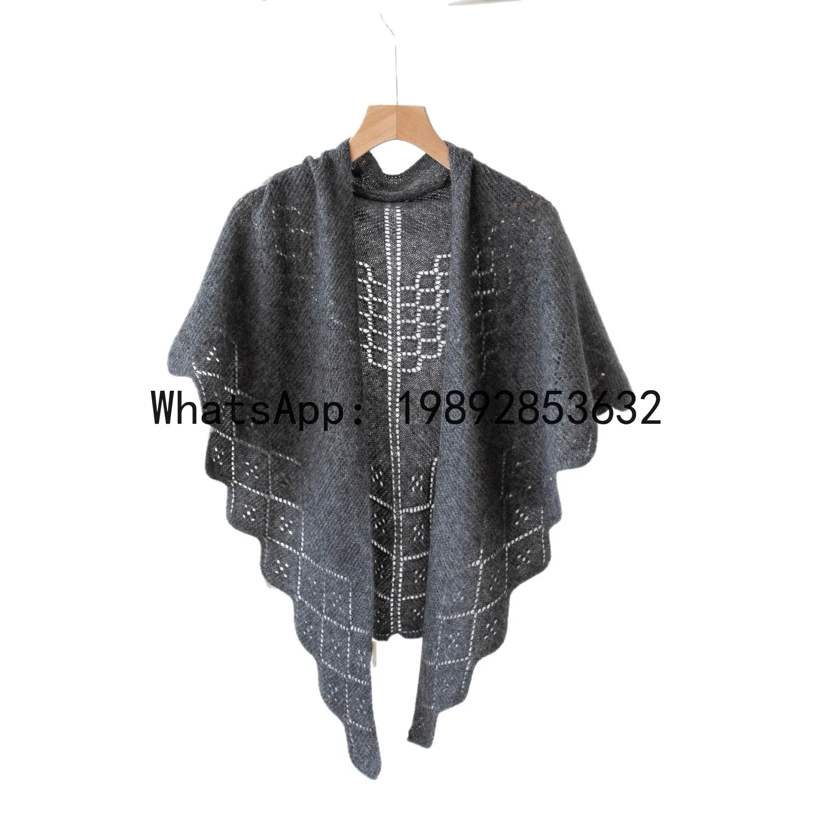 

Xl 100% pure cashmere scarf and shawl classy outer wear women's thin knittingfrenchcut out triangle scarf