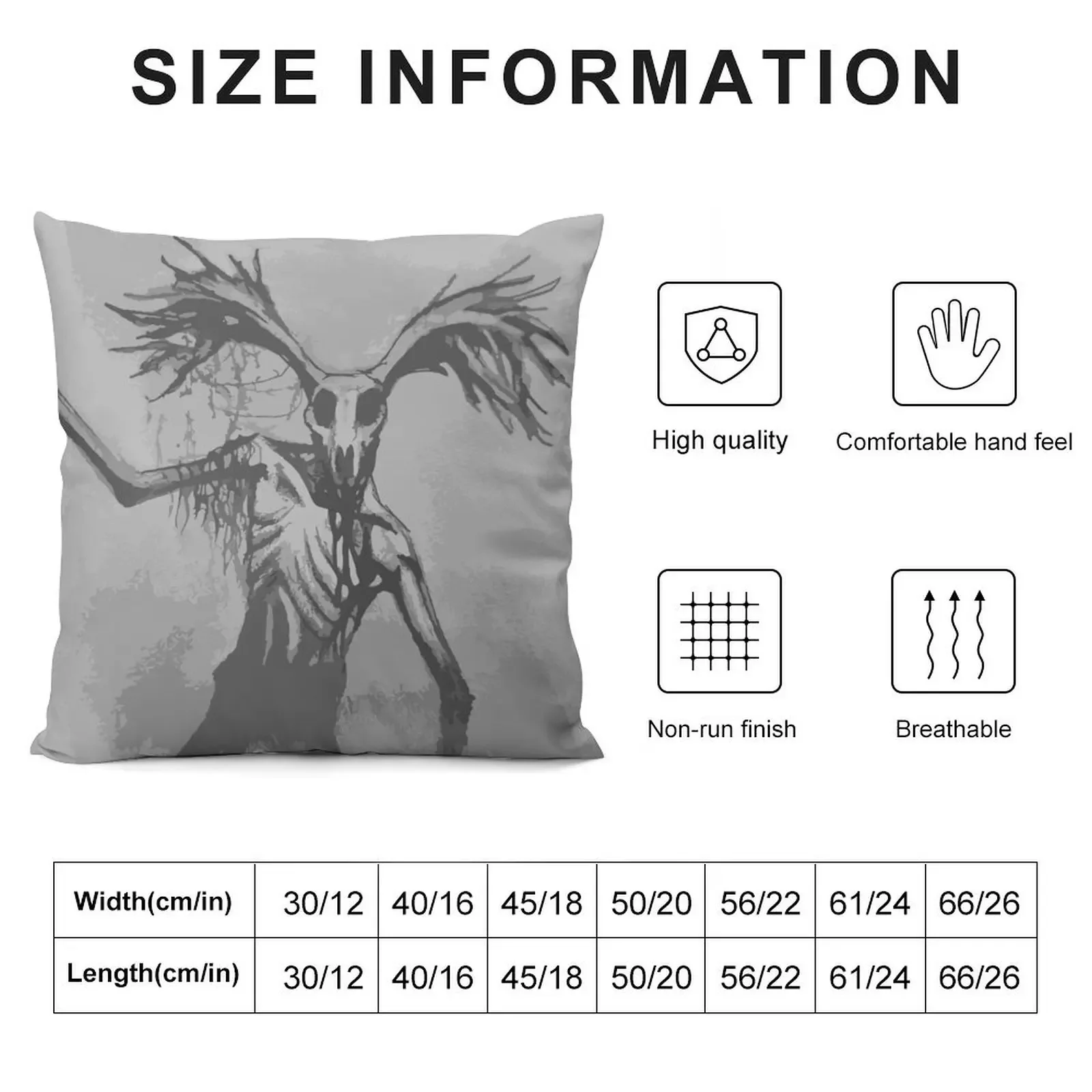 Forest Wendigo Encounter Throw Pillow Pillowcase Cushion Pillow Cases Decorative Decorative Cushion pillow