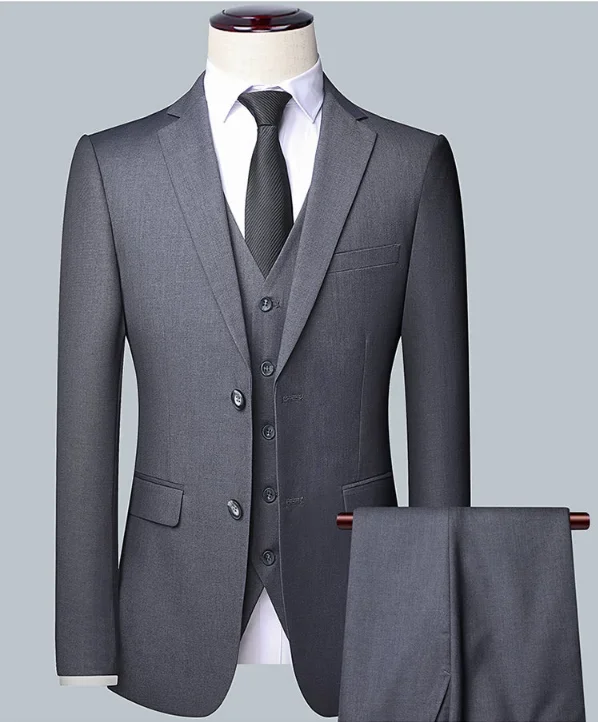2026 Hochwertiger Herrenanzug in Unifarbe für Smart Casual Business, Hochzeit, Bankett, Bräutigam, Trauzeuge, Modetrend – Detail 18